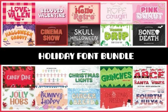 Download Holiday Font Bundle - Holiday Collection
