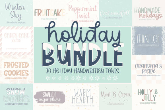 Download Holiday Font Bundle - Holiday Collection