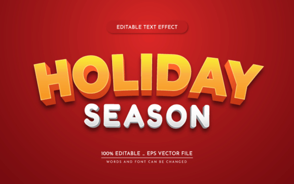 Download Holiday Season 3D Editable Text Effect - Holiday Collection