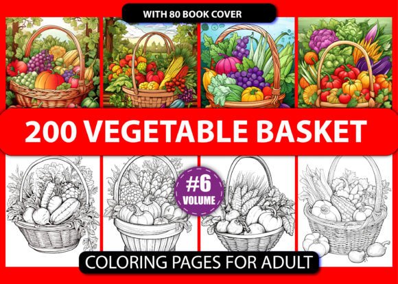 Download Vegetable Basket Coloring Book for Adult - Book Collection