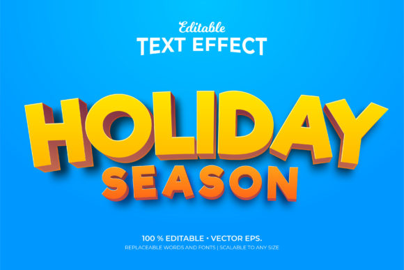 Download Holiday Season 3d Editable Text Effects - Holiday Collection